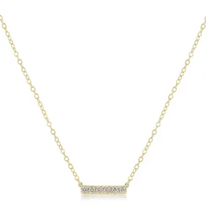 enewton couture 14kt Gold and Diamond Significance Bar Necklace - Six Diamonds