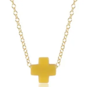 enewton egirl 14" Necklace Gold - Signature Cross Canary