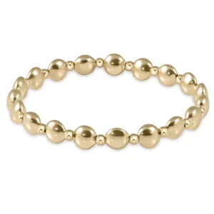 enewton6.25"  Honesty Gold Grateful Pattern 6mm Bead Bracelet
