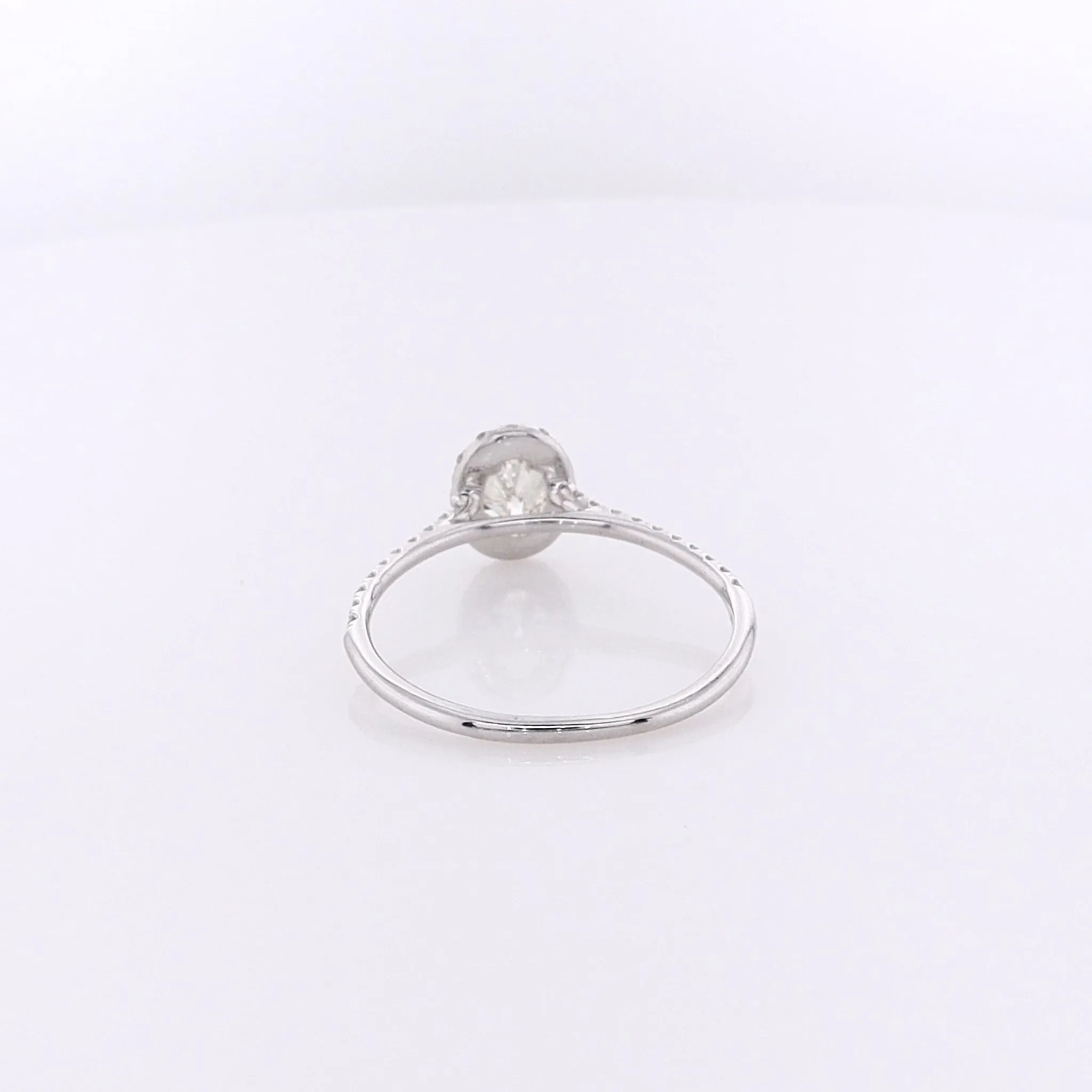 Estate 14 Karat White Gold Diamond Engagement Ring