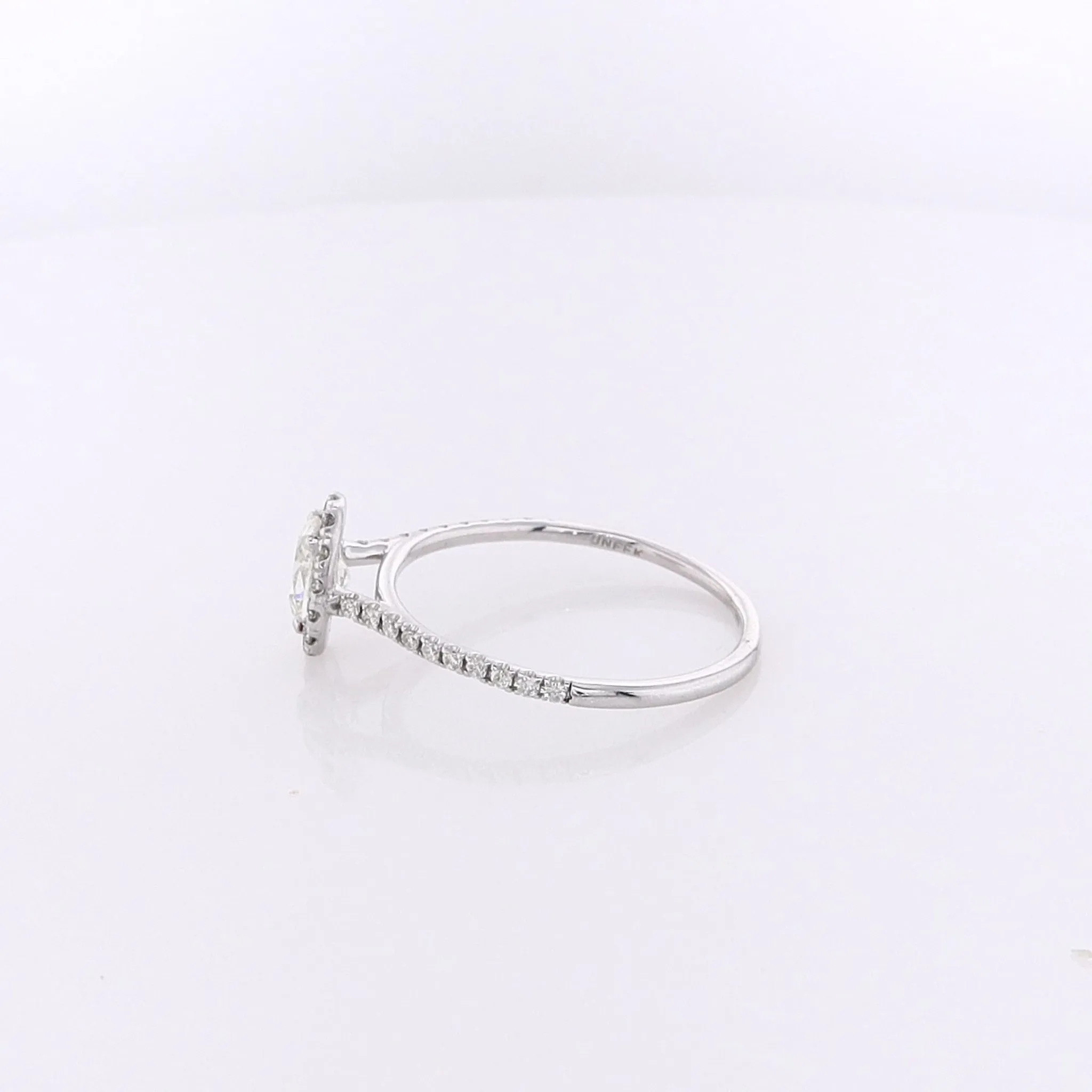 Estate 14 Karat White Gold Diamond Engagement Ring