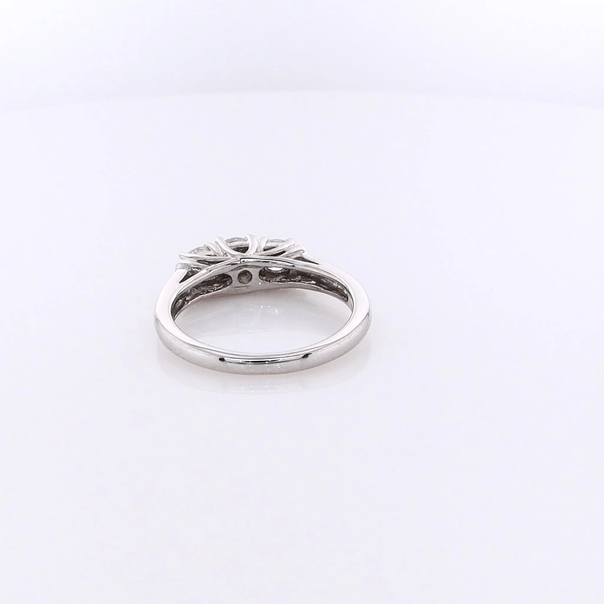 Estate 14 Karat White Gold Engagement Ring