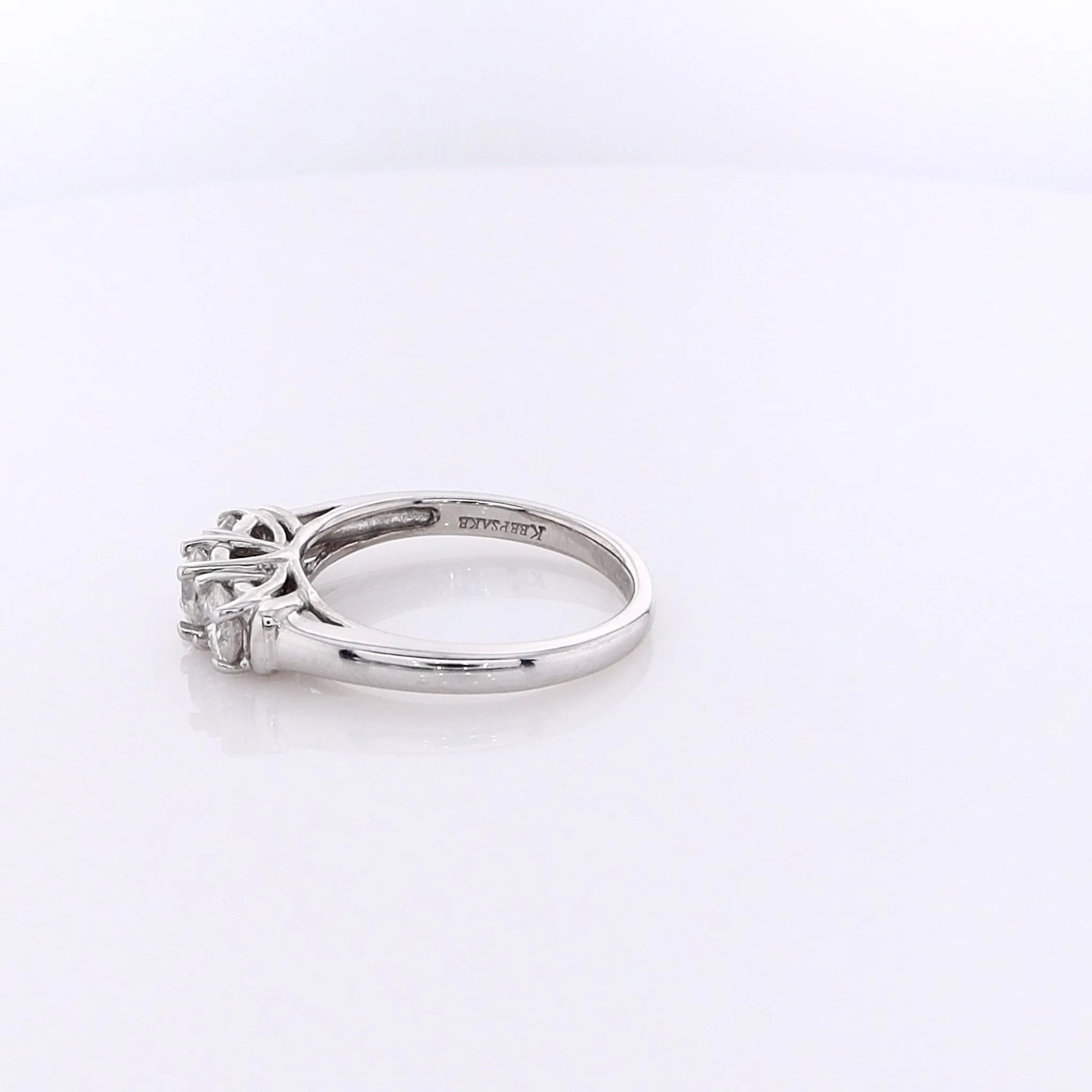 Estate 14 Karat White Gold Engagement Ring
