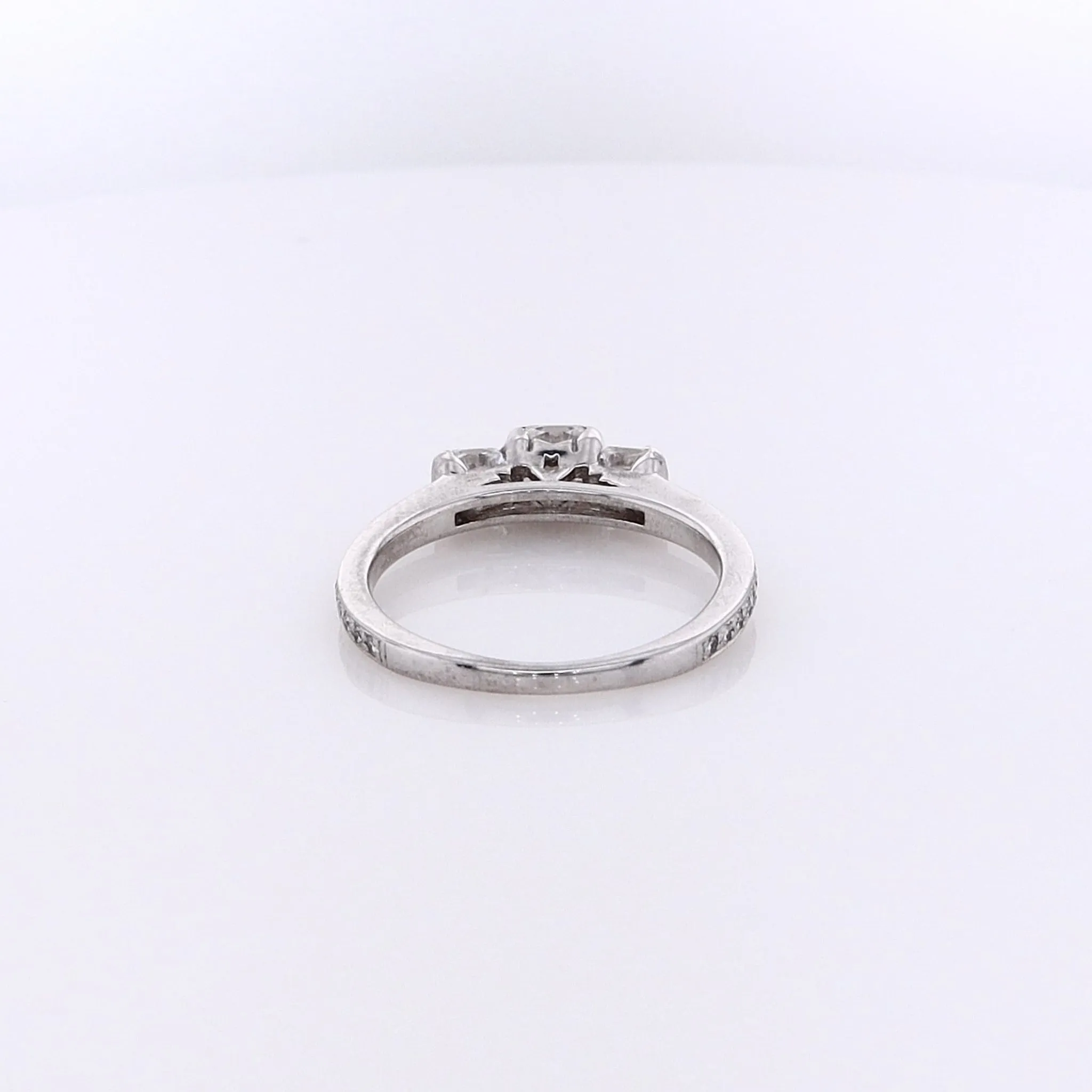Estate Hearts on Fire 18 Karat White Gold Diamond Engagement Ring