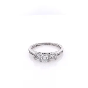 Estate Hearts on Fire 18 Karat White Gold Diamond Engagement Ring