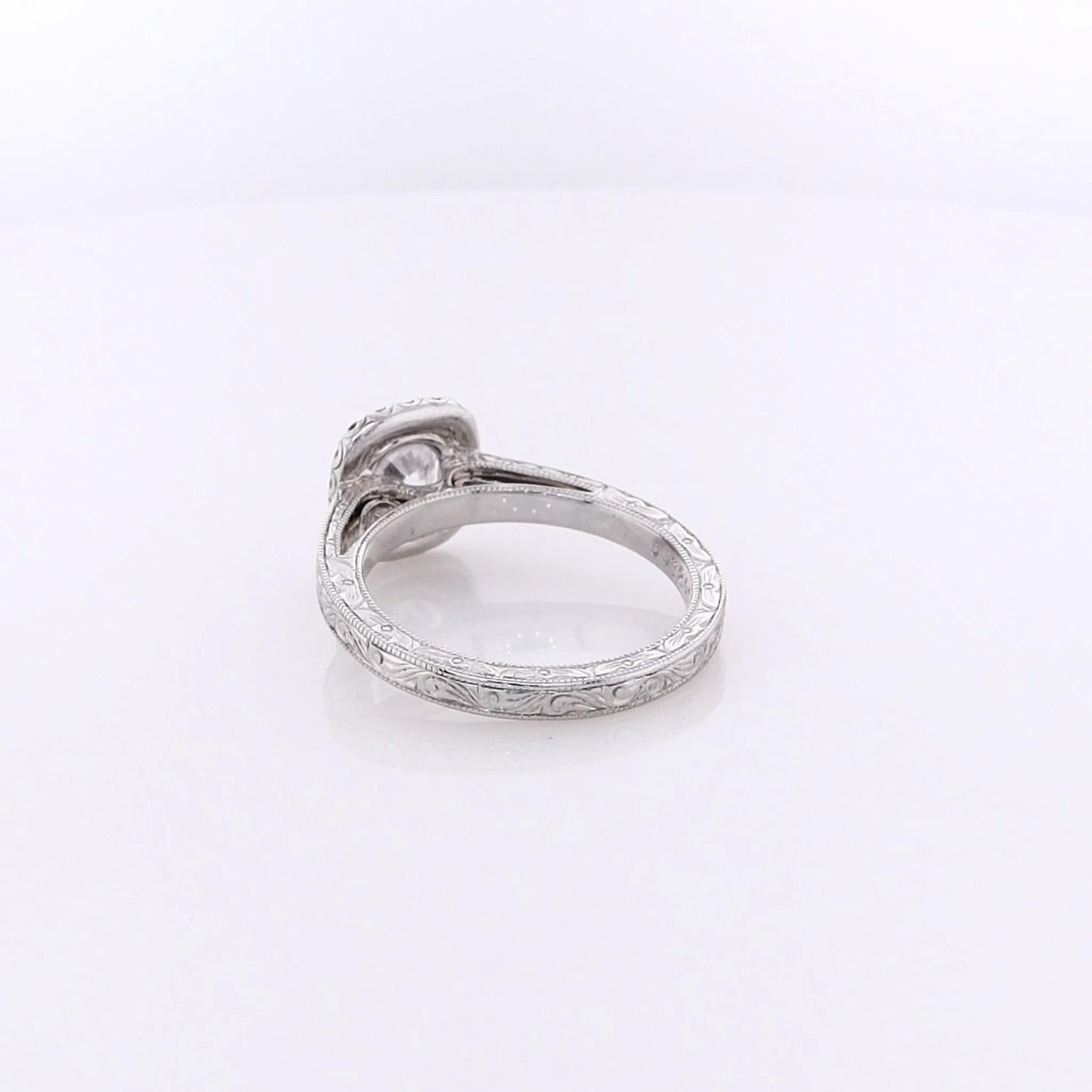 Estate Martin Flyer Cubic Zirconium and Diamond Engagement Ring