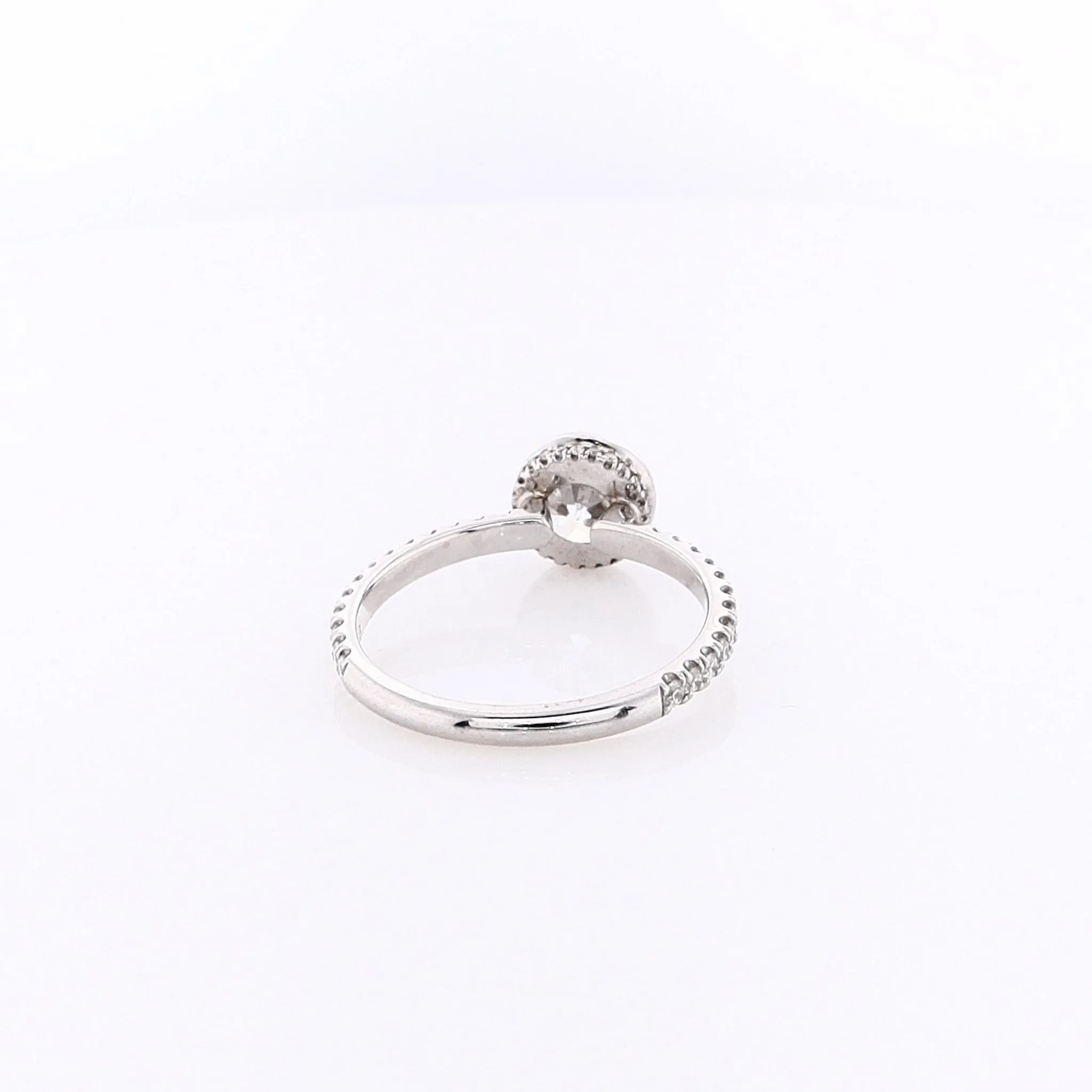 Estate Michael M 18 Karat White Gold Diamond Engagement Ring