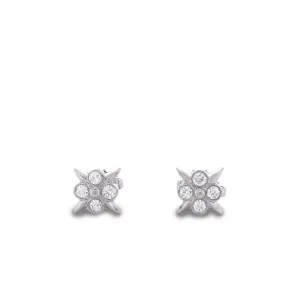Estate Tiffany & Co. Platinum Diamond Stud Earrings