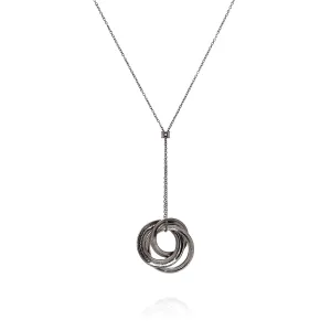 Estate Tiffany & Co Sterling Silver Interlocking Circles Pendant Necklace