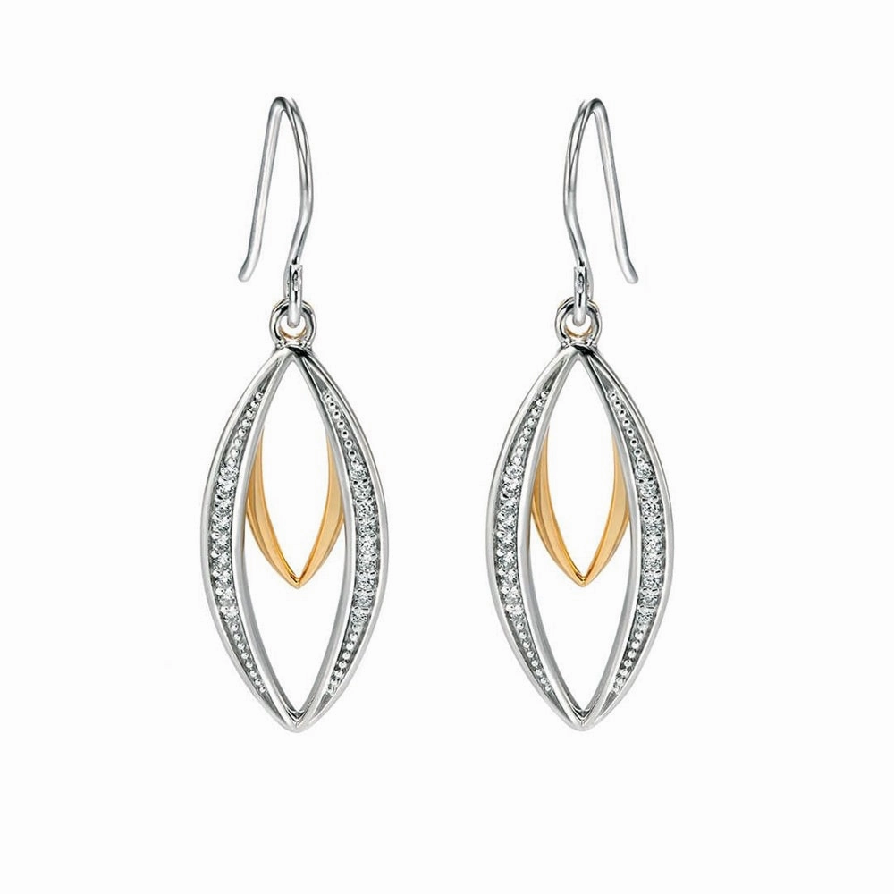 Fiorelli Silver Marquise Drop Earrings E4678C