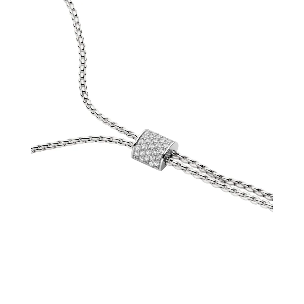 Fope 18k Aria Slider Necklace with Diamond Pav