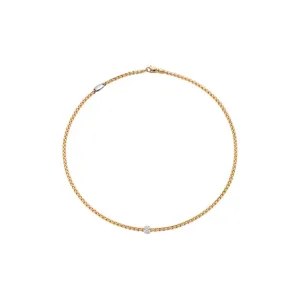 Fope 18k Gold Eka Tiny Diamond Necklace