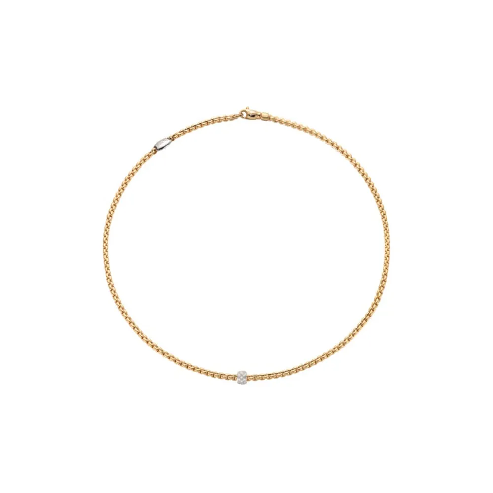 Fope 18k Gold Eka Tiny Diamond Necklace