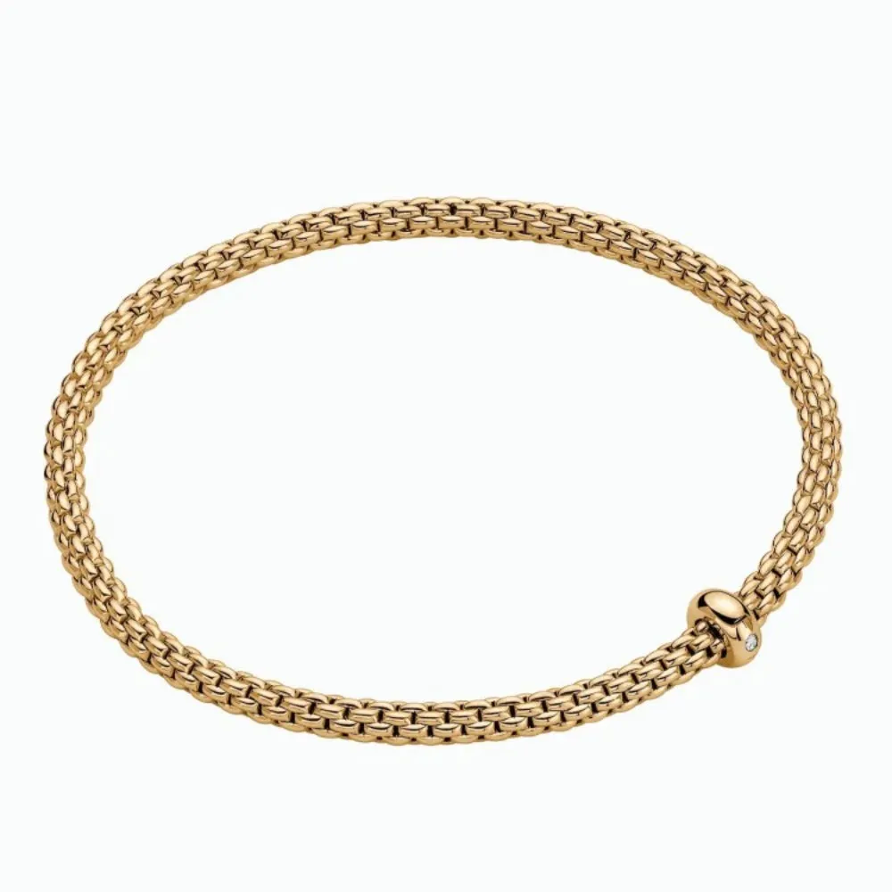 Fope 18k Prima Flex'it Bracelet with Single Diamond