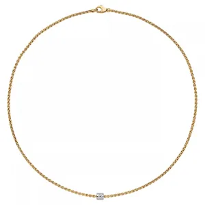 Fope Aria Collection 18k Gold Necklace with Diamond Pav
