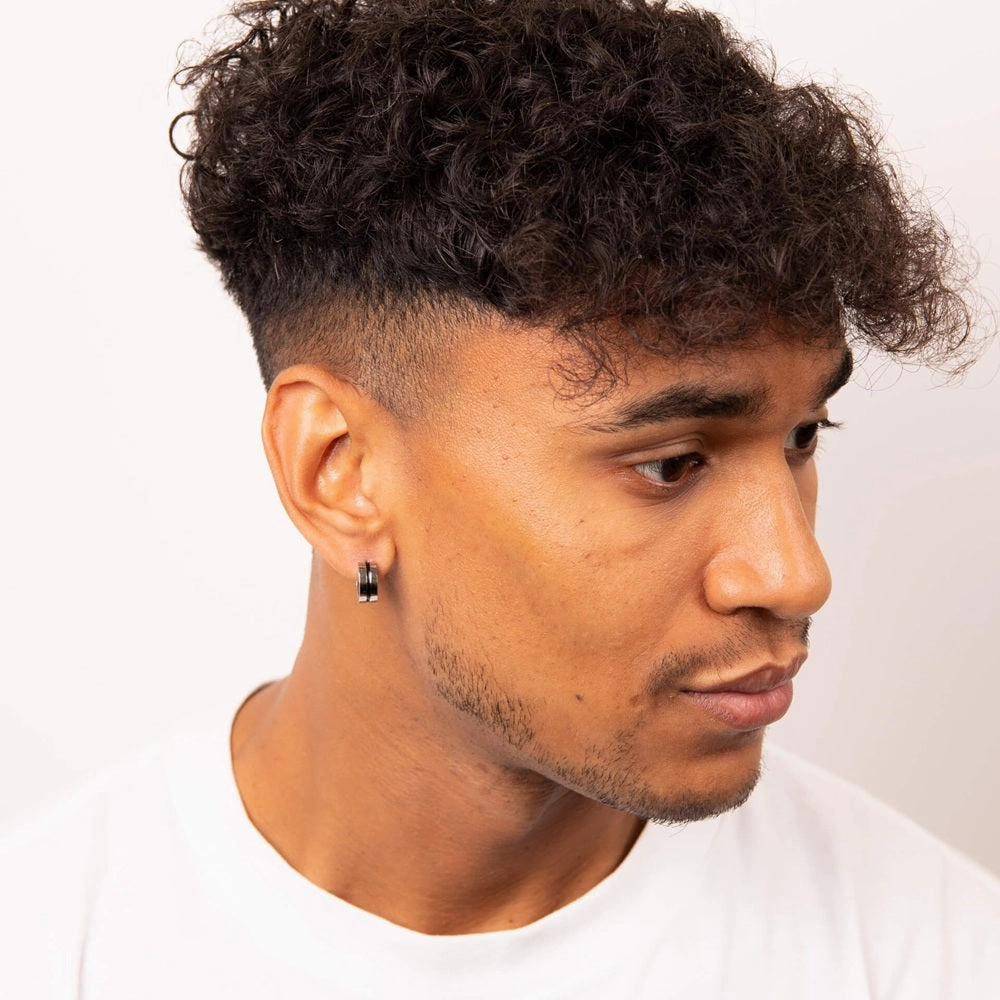 Fred Bennett Stainless Steel Huggie Hoop Earrings E6397