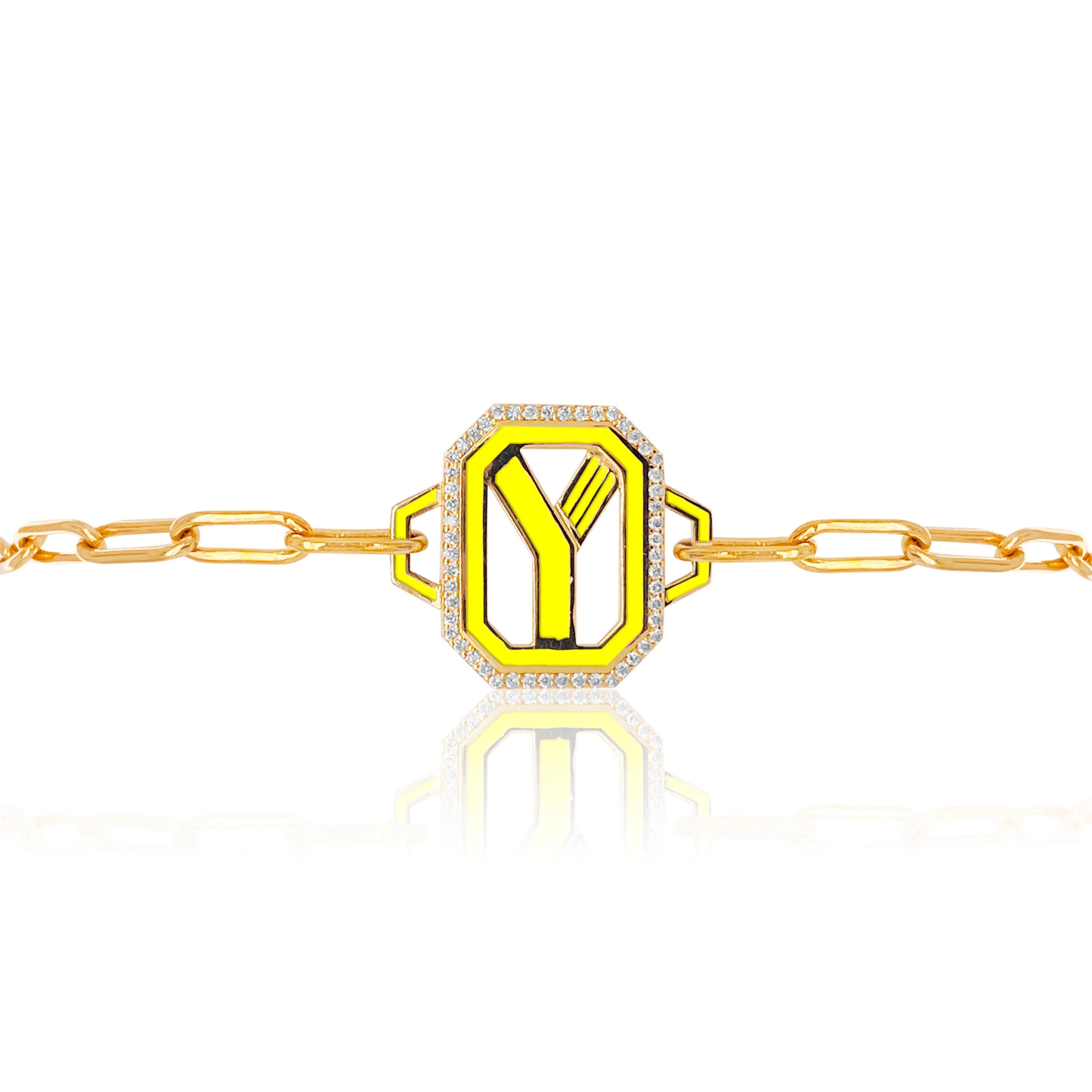 Gatsby Initial Bracelet - Fifteen Colors