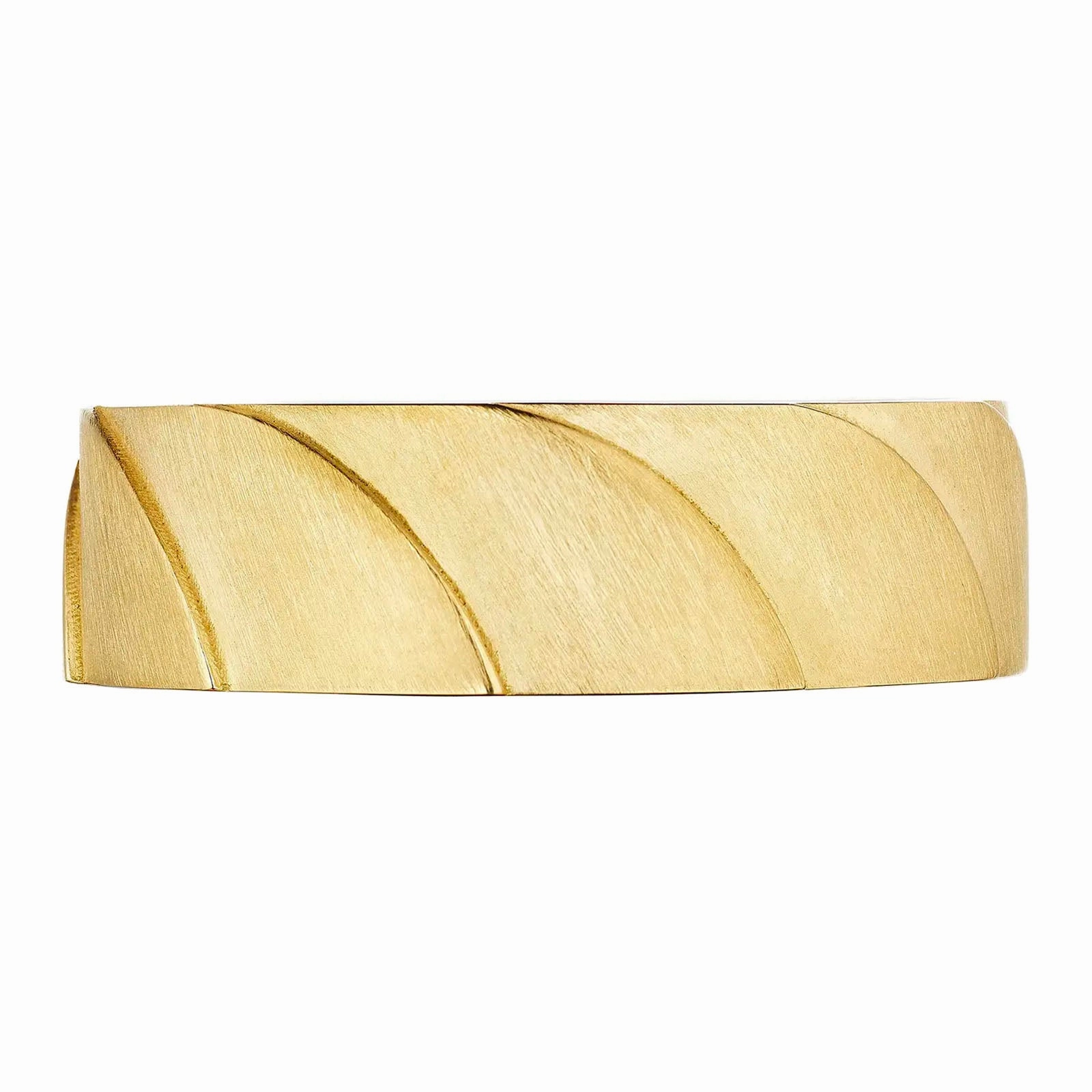 Geometric Crescent Satin Finish Band