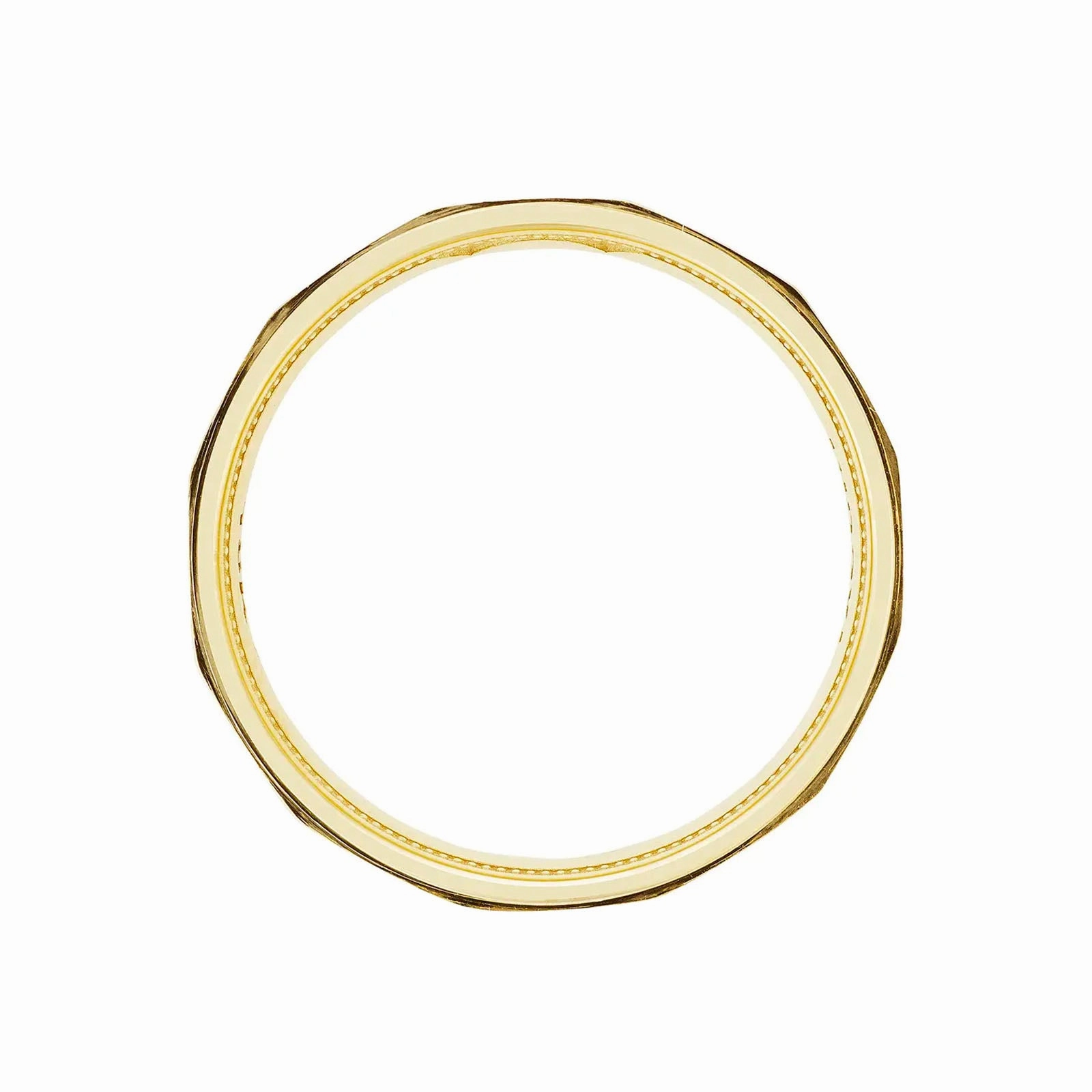 Geometric Faceted Satin Finish Band