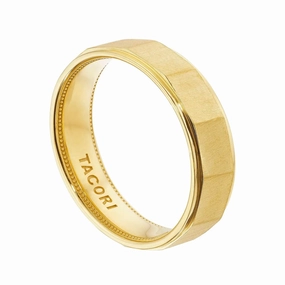 Geometric Faceted Satin Finish Band