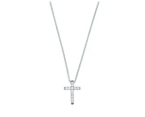 Gold necklace with a diamond cross pendant
