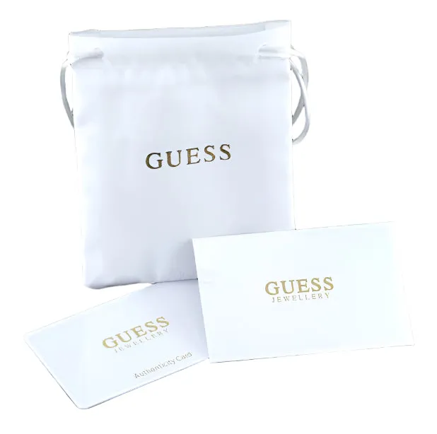 Guess Gold Tone Crystal Set Hearts Charm Bracelet JUBB04500JWYGL