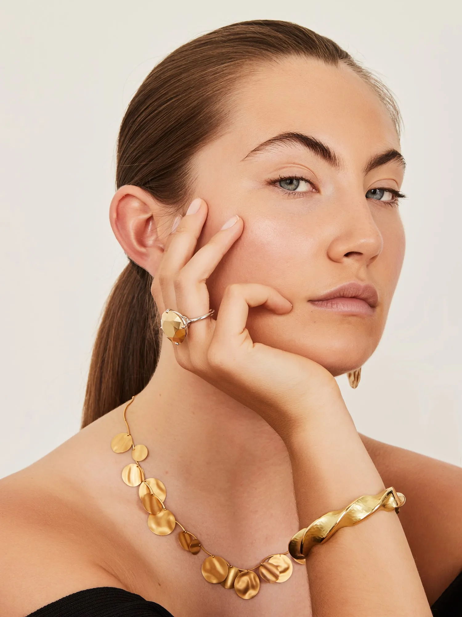 Hammered & twisted bangle bracelet