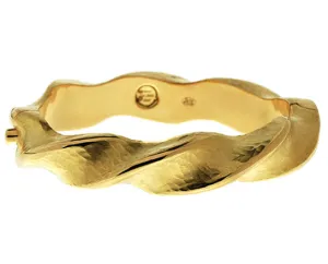 Hammered & twisted bangle bracelet