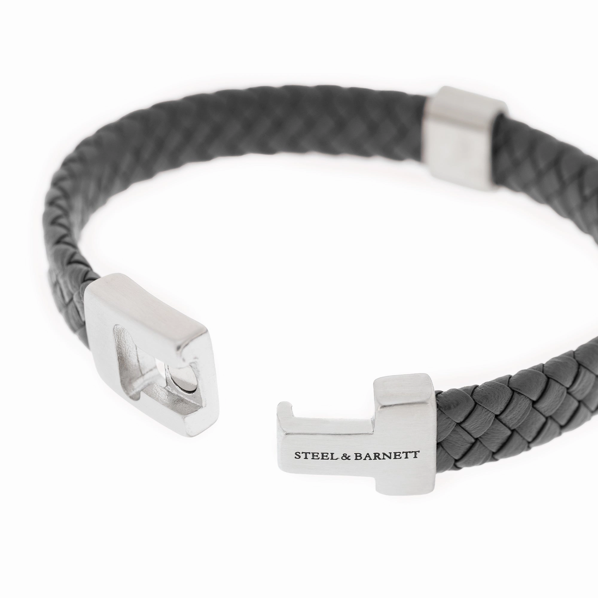 Harrison Nappa Leather Bracelet Dark Gray LBH/005M