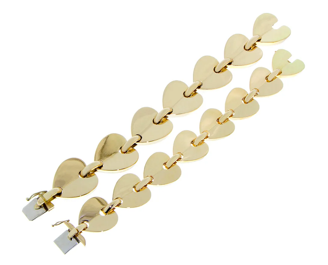 Heart link bracelet