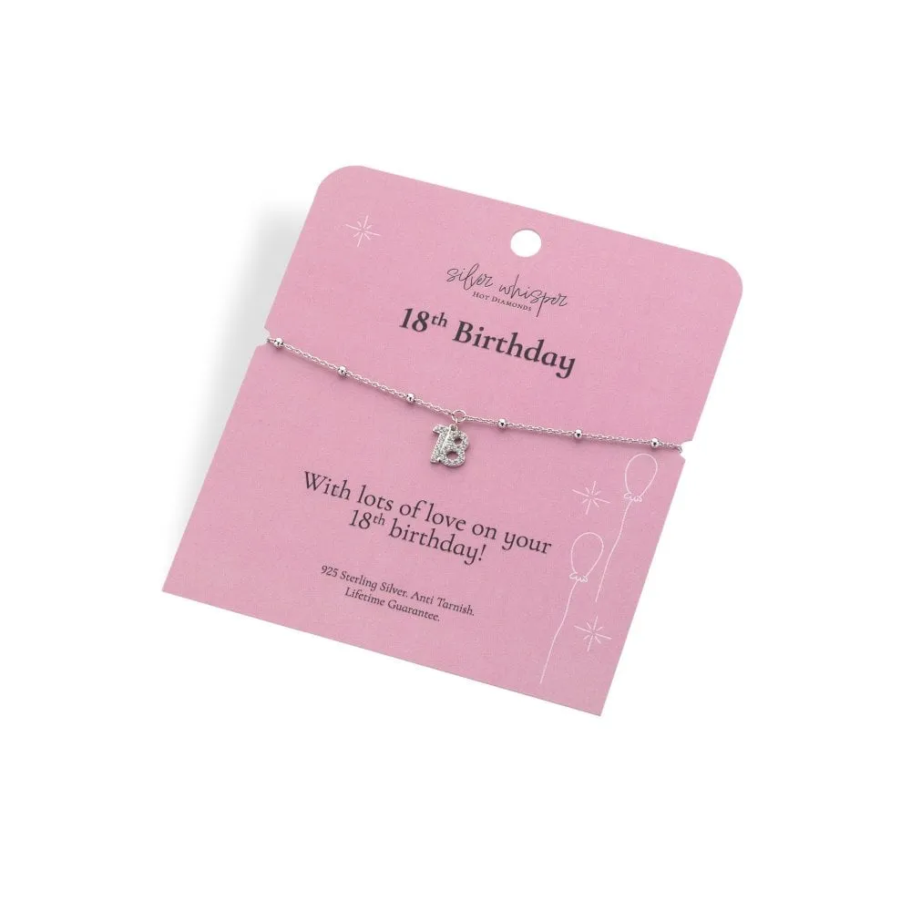 Hot Diamonds Silver Whisper Sterling Silver 18th Birthday Bracelet SWB001