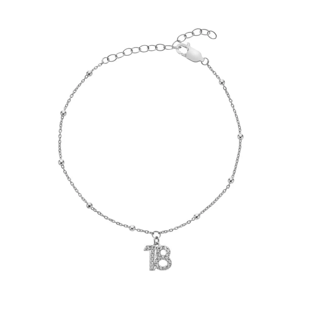 Hot Diamonds Silver Whisper Sterling Silver 18th Birthday Bracelet SWB001
