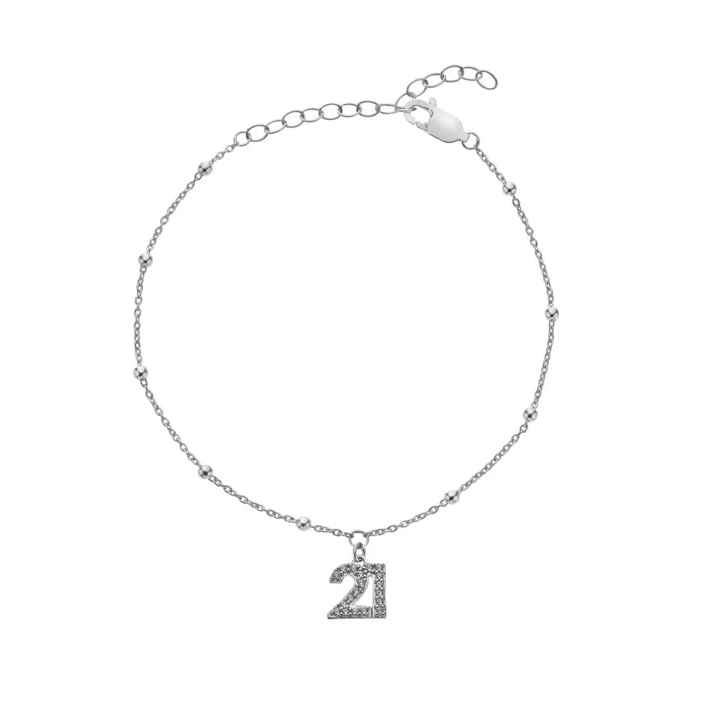 Hot Diamonds Silver Whisper Sterling Silver 21st Birthday Bracelet SWB002
