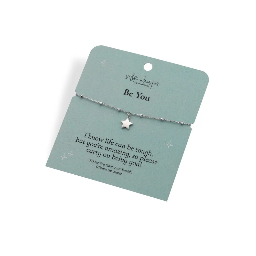 Hot Diamonds Silver Whisper Sterling Silver Be You Bracelet SWB023
