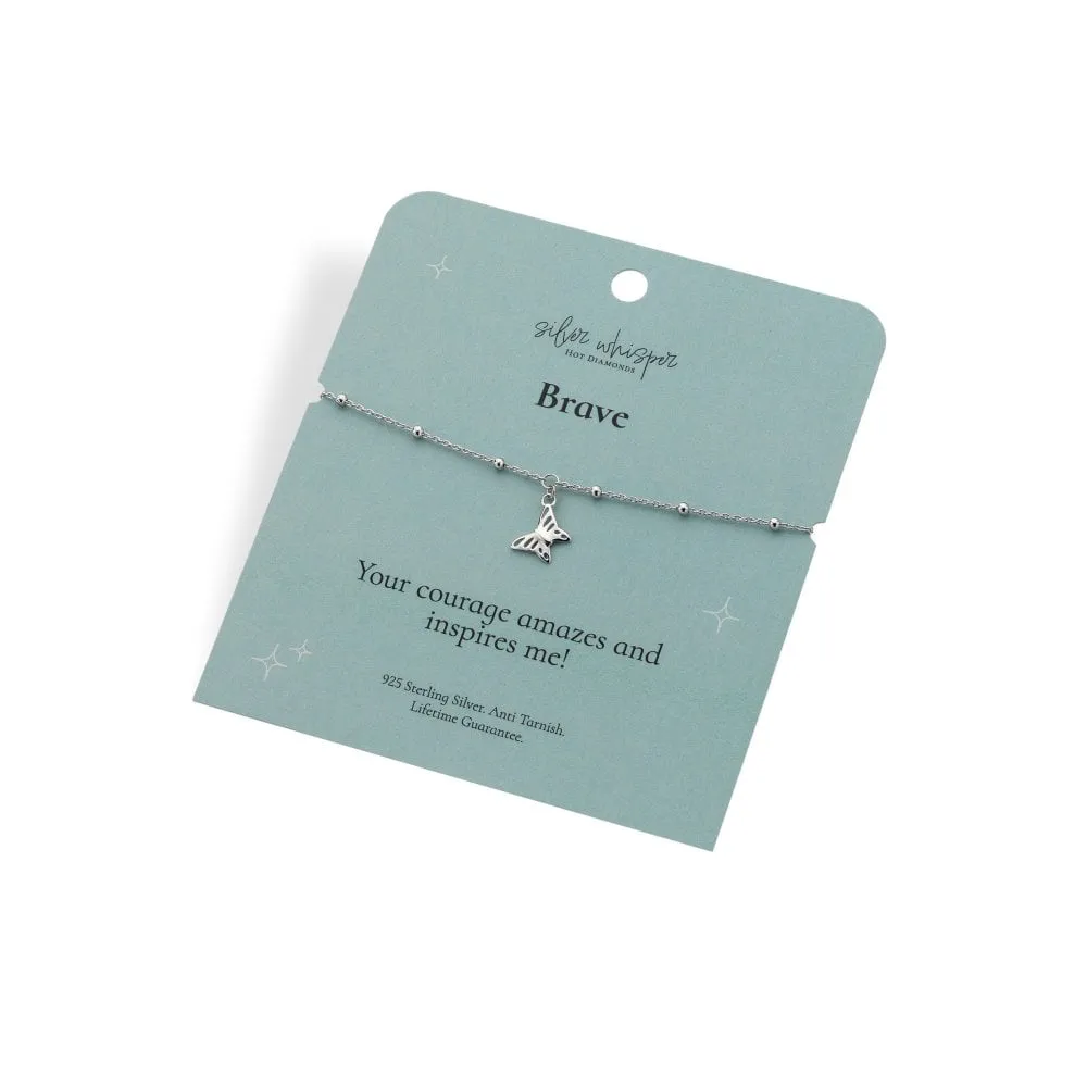 Hot Diamonds Silver Whisper Sterling Silver Brave Bracelet SWB003
