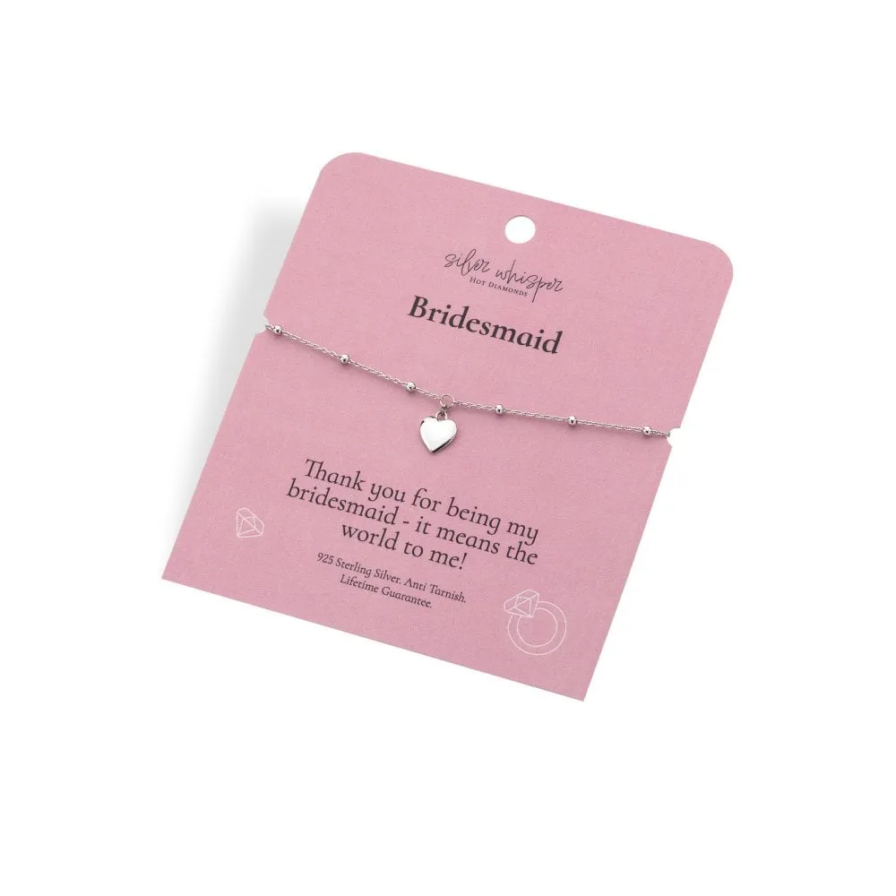 Hot Diamonds Silver Whisper Sterling Silver Bridesmaid Bracelet SWB020