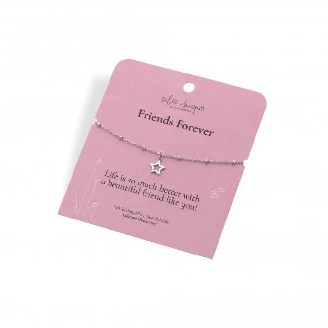 Hot Diamonds Silver Whisper Sterling Silver Friends Forever Bracelet SWB015