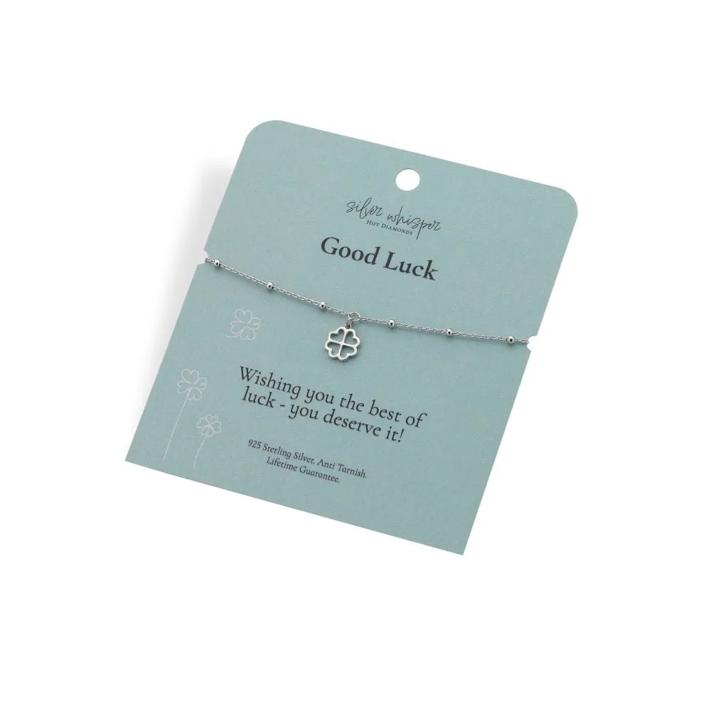 Hot Diamonds Silver Whisper Sterling Silver Good Luck Bracelet SWB011