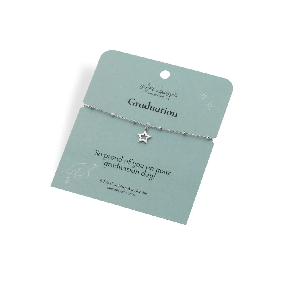 Hot Diamonds Silver Whisper Sterling Silver Graduation Bracelet SWB017