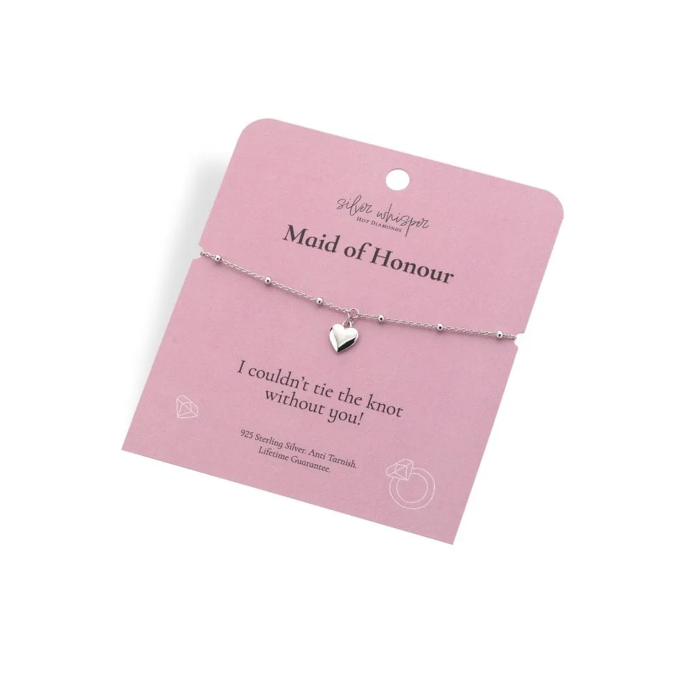 Hot Diamonds Silver Whisper Sterling Silver Maid of Honour Bracelet SWB021