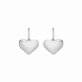 Hot Diamonds Silver Heart Drop Earrings DE780
