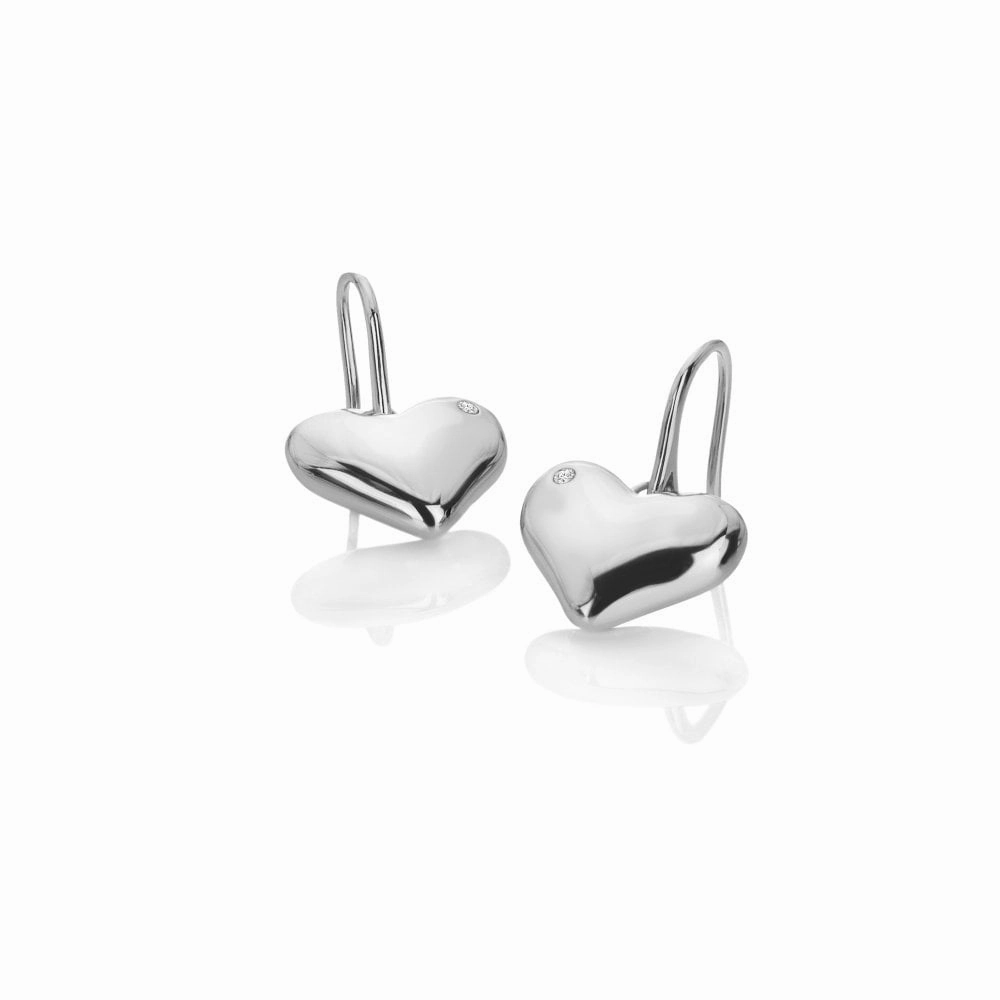 Hot Diamonds Silver Heart Drop Earrings DE780