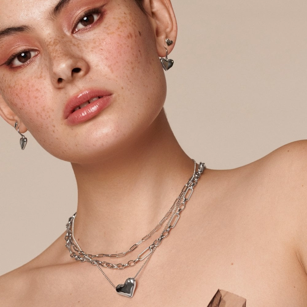 Hot Diamonds Silver Heart Drop Earrings DE780