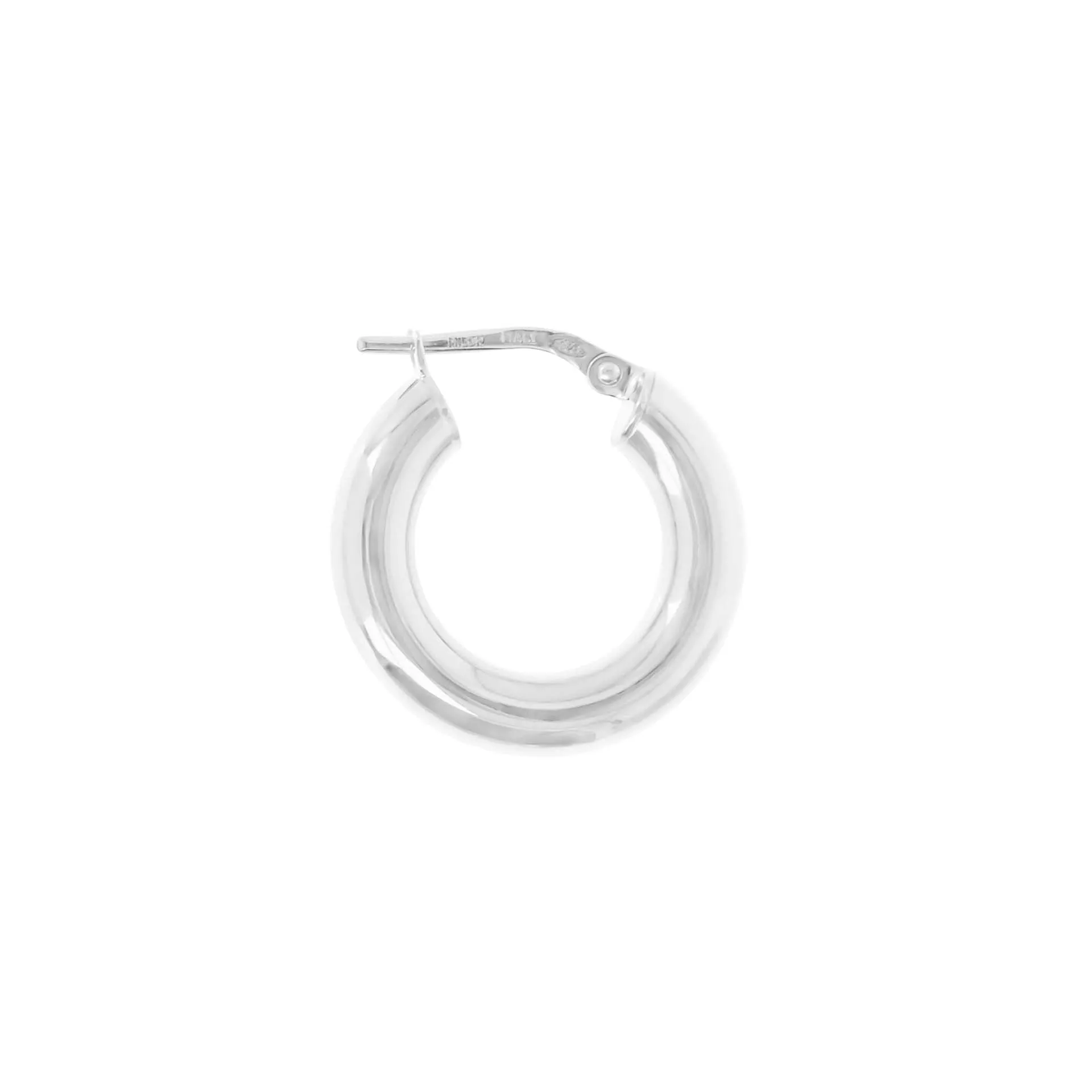 Italian Sterling Silver 3/4" High-Polished Hoop Earrings