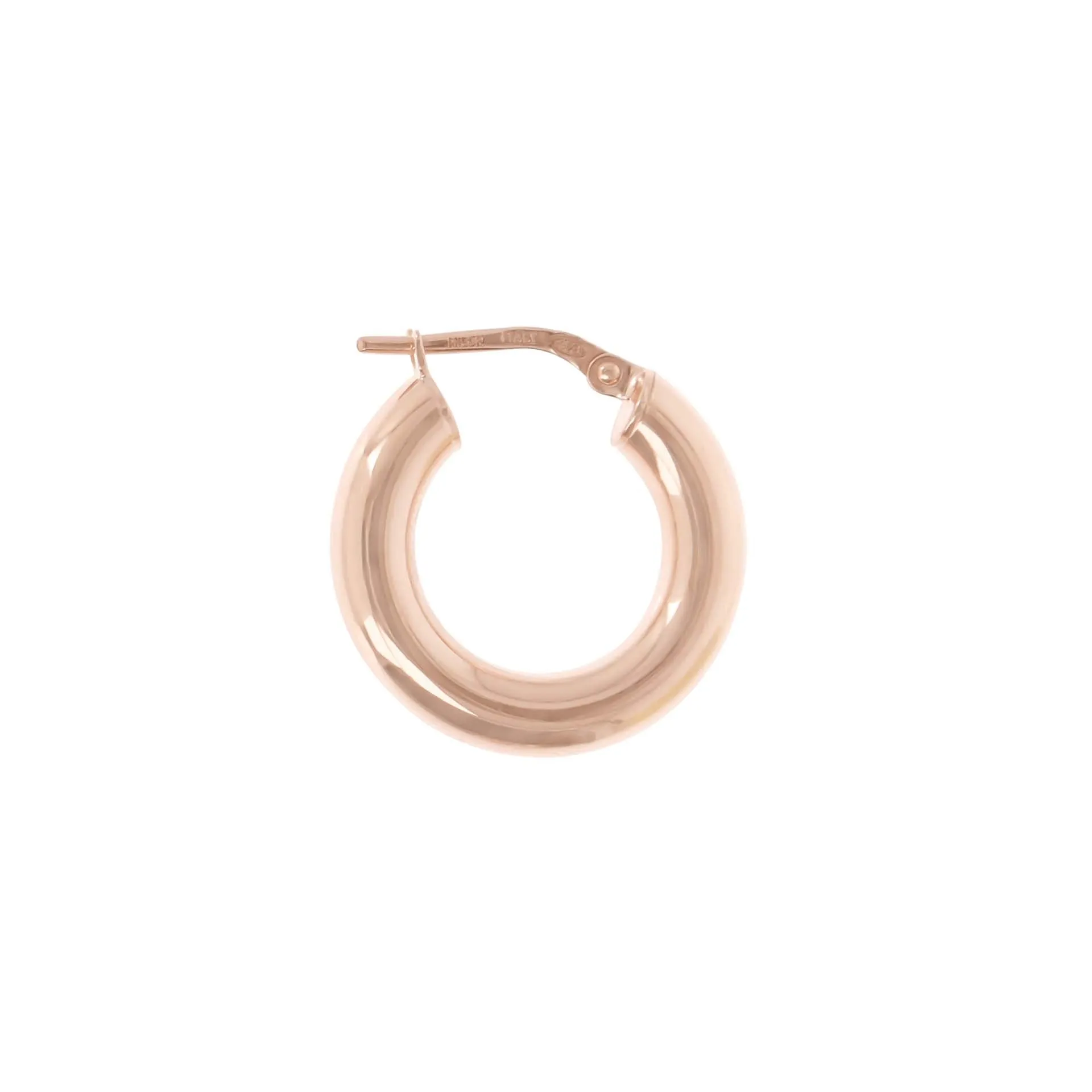 Italian Sterling Silver 3/4" High-Polished Hoop Earrings