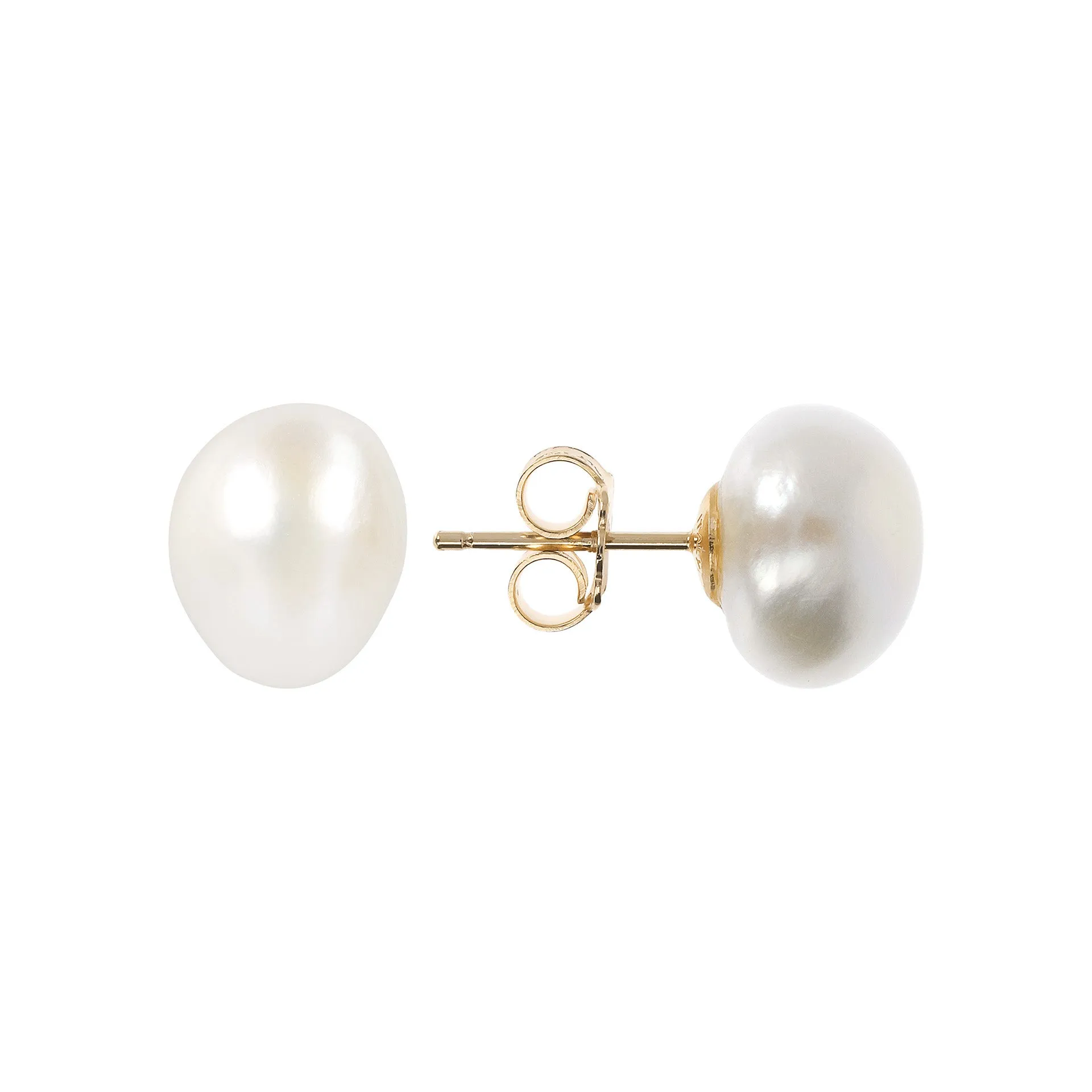 Italian Sterling Silver Baroque Nugget Pearl Earrings