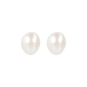 Italian Sterling Silver Baroque Nugget Pearl Earrings