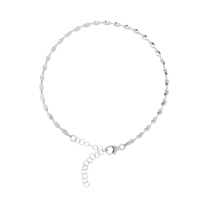 Italian Sterling Silver Confetti Adjustable Ankle Bracelet