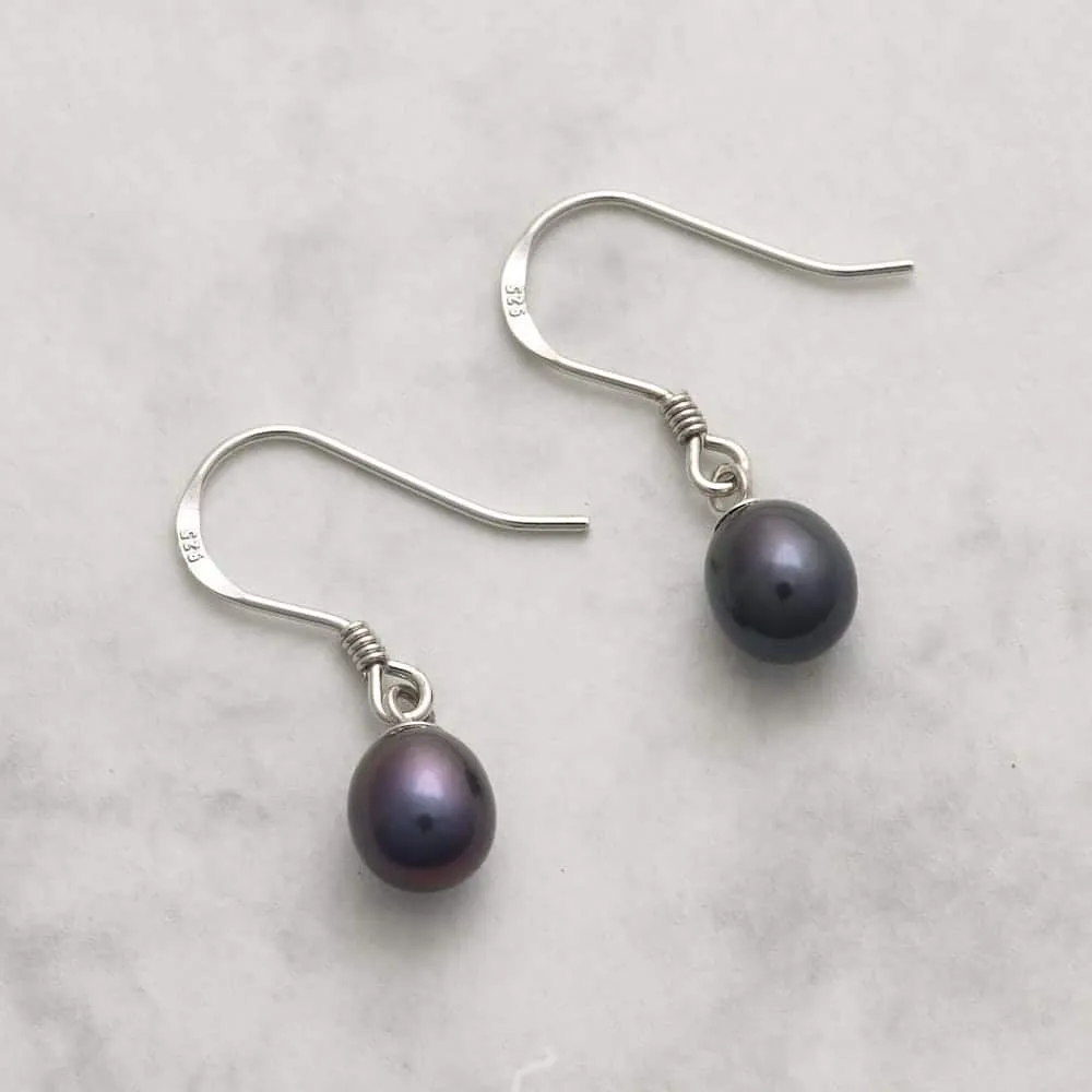 Jersey Pearl Peacock Freshwater Pearl Hook Earrings 934121