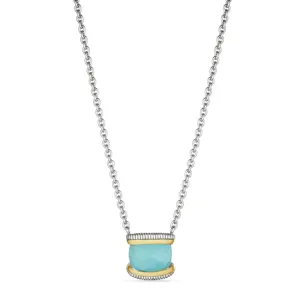 Judith Ripka Eternity Two-Tone Gemstone Pendant Necklace